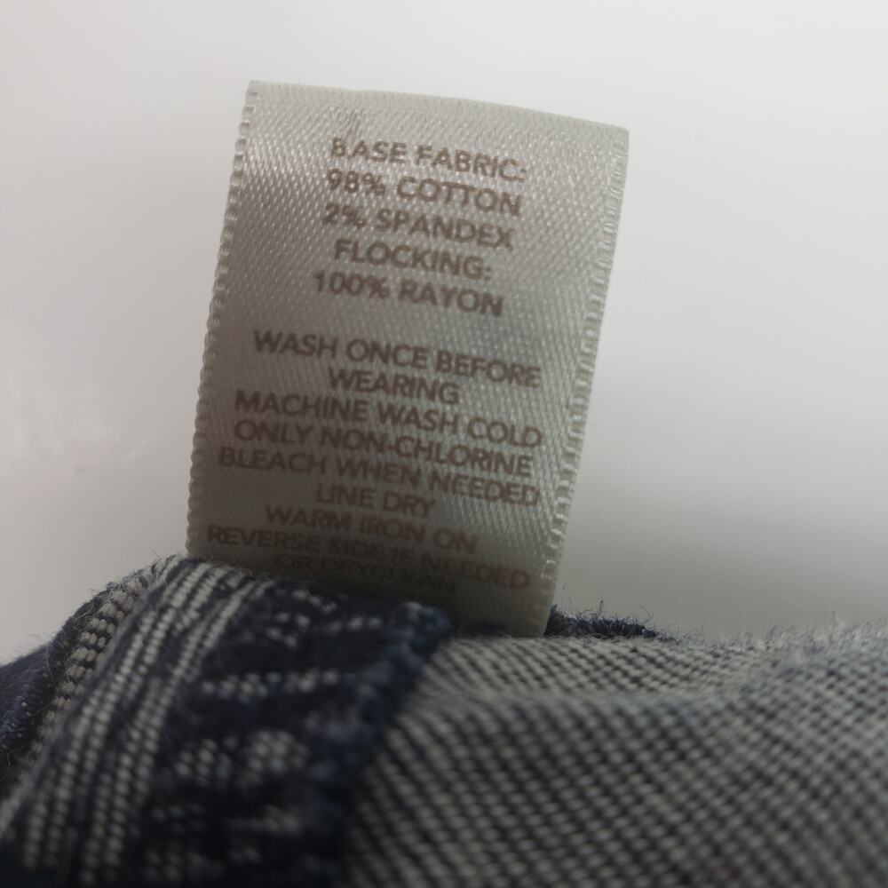 Loft Damask Denim Velour Velvet Skinny Jeans Size 8 - Picture 5 of 5